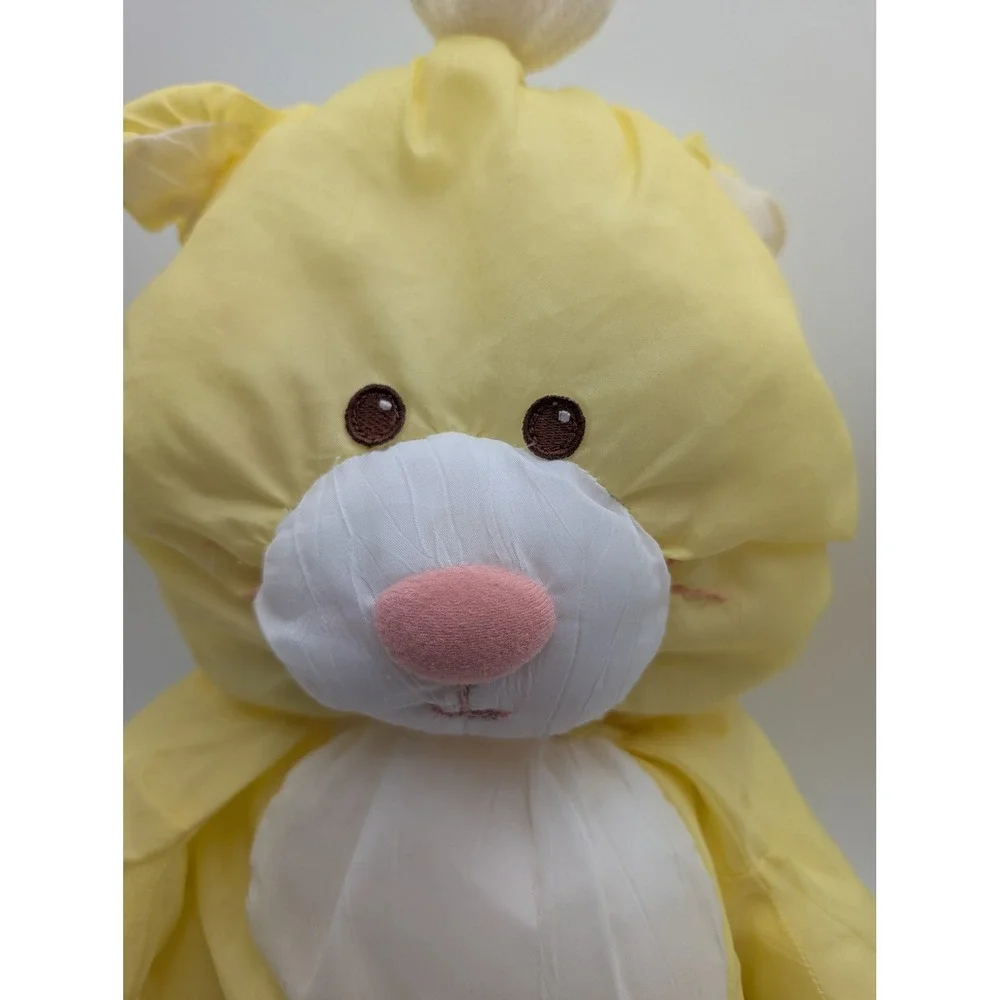 Fisher Price Puffalump Plush Cat Yellow 1986 8002 Stuffed Animal Toy No Dress